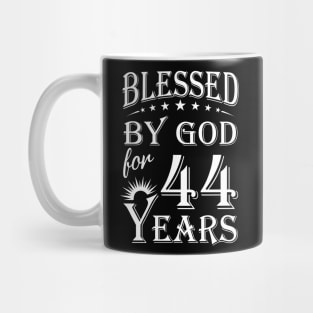 Blessed By God For 44 Years Christian Mug